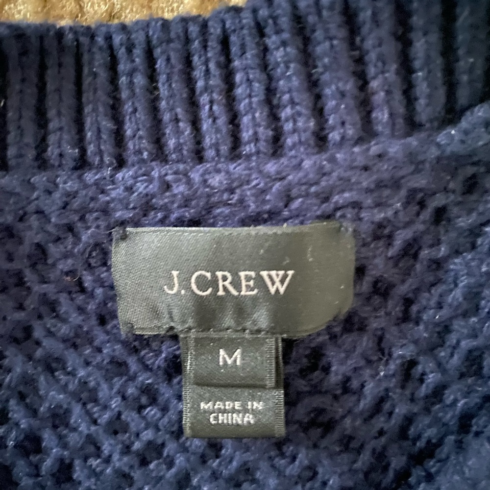 J Crew Mens, old money inspired sweater, navy blue